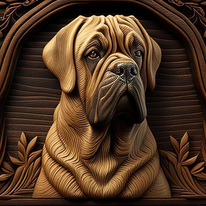 3D model English Mastiff dog (STL)